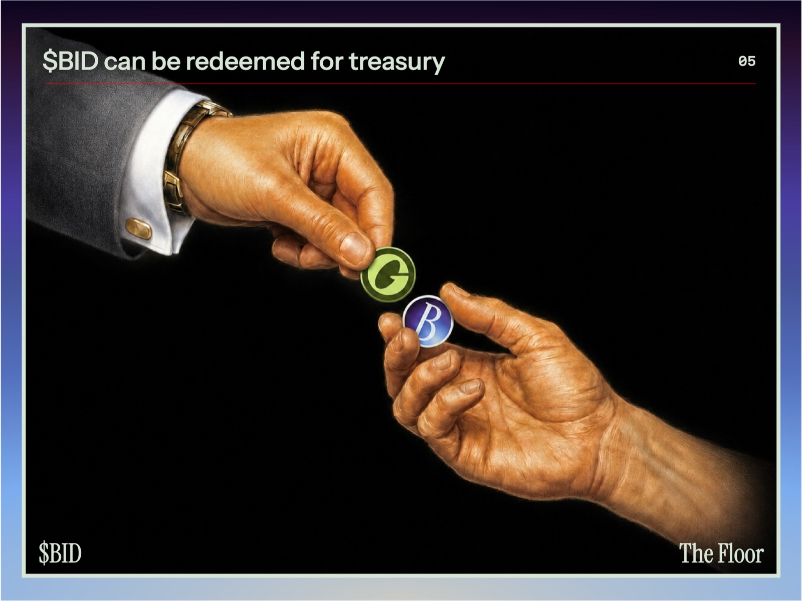 Step 05 — $BID can be redeemed for treasury
